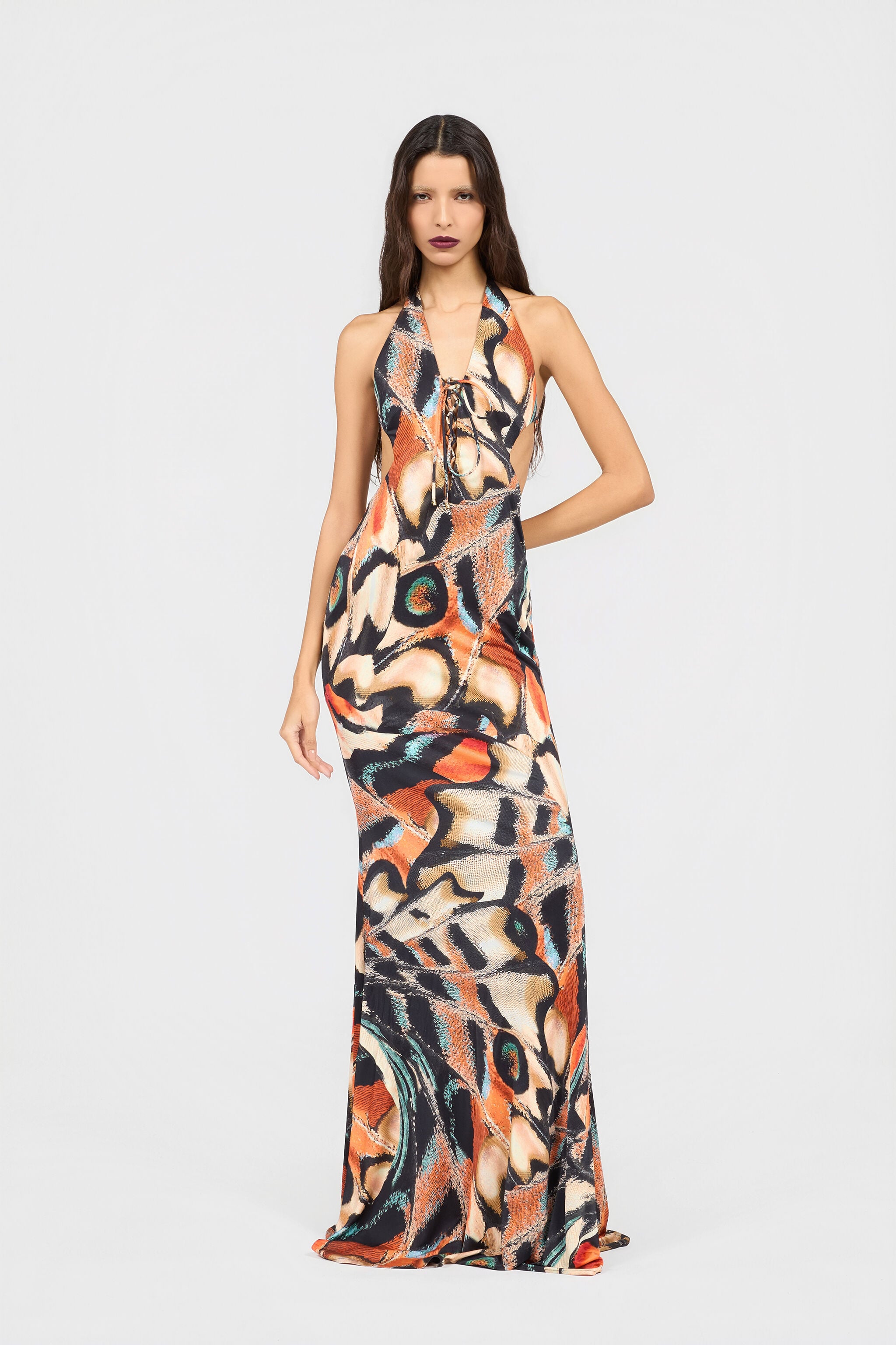 RC Butterfly Print Dress RC Butterfly Print Dress BLACK/MULTICOLOR XQT118-JRT28