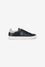 RC Leather Sneakers with Logo Detail BLUE/ANTIQUE NIKEL SOS00B-PZB23