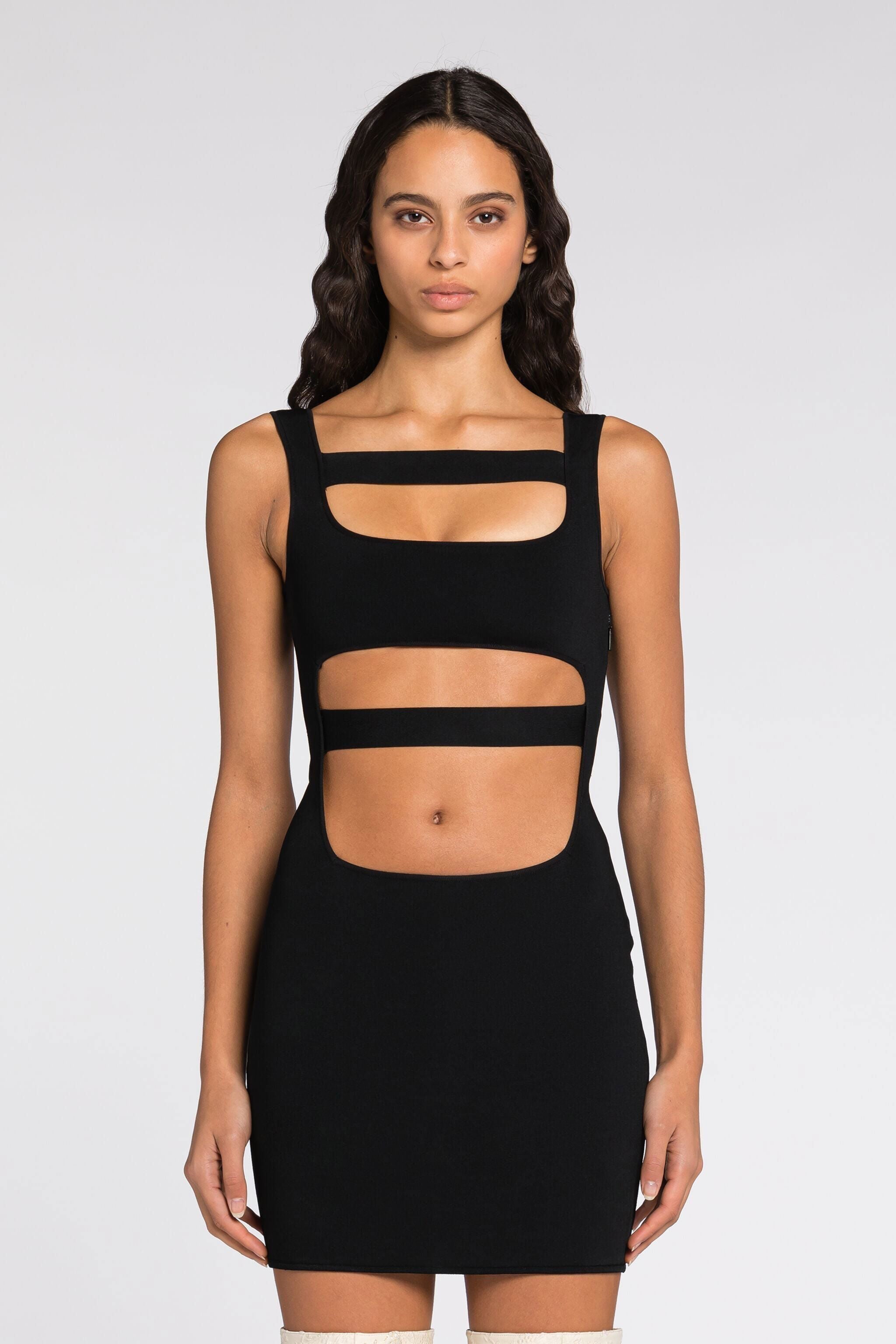 RC Cut-out detail mini dress RC Cut-out detail mini dress Black QWM109-MG051