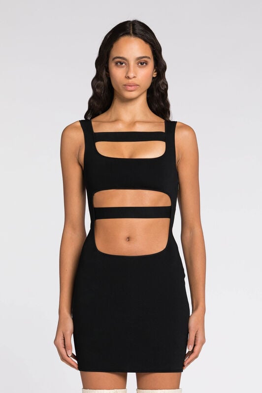 RC Cut-out detail mini dress RC Cut-out detail mini dress Black QWM109-MG051