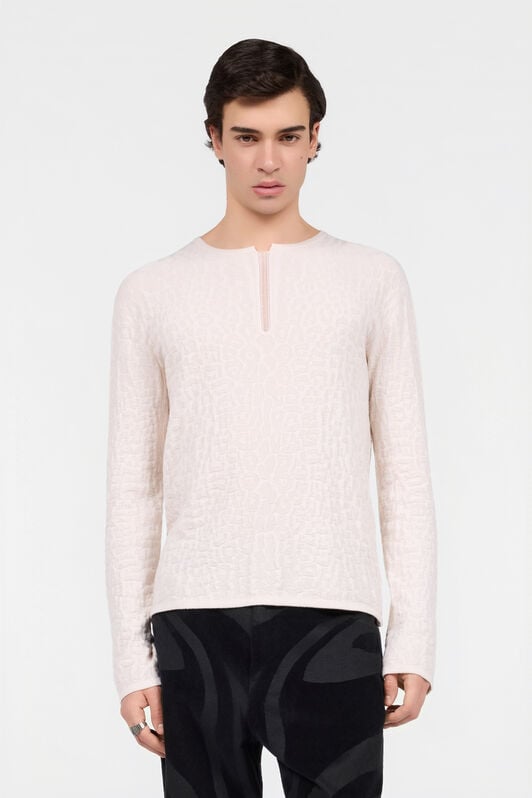 RC Pullover in Cotton and Cashmere RC Pullover in Cotton and Cashmere WHITE XNM900-MG007