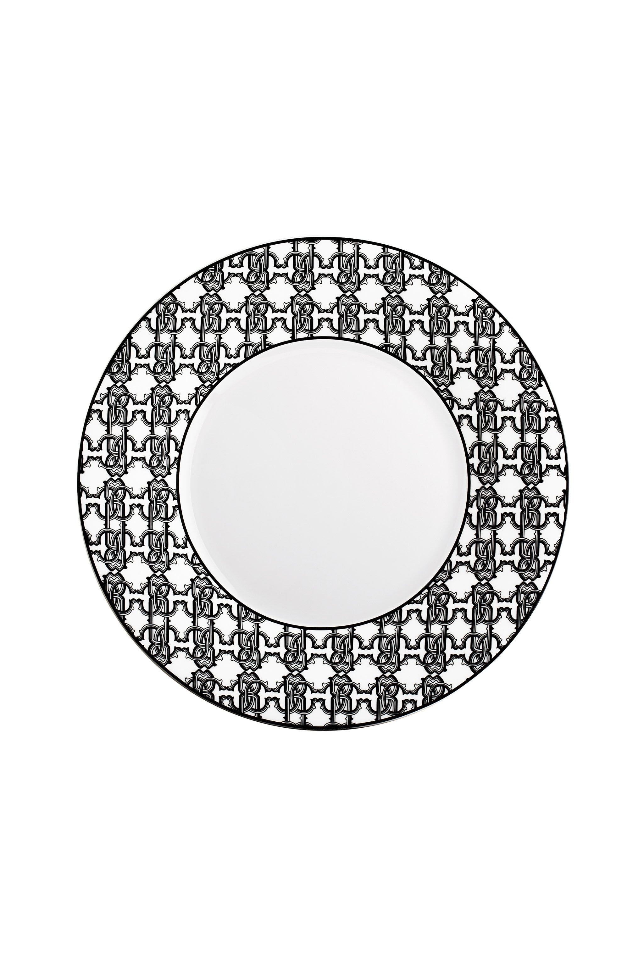 HO Monogram Black 2 Dinner Plates Set HO Monogram Black 2 Dinner Plates Set RALA12-IA017
