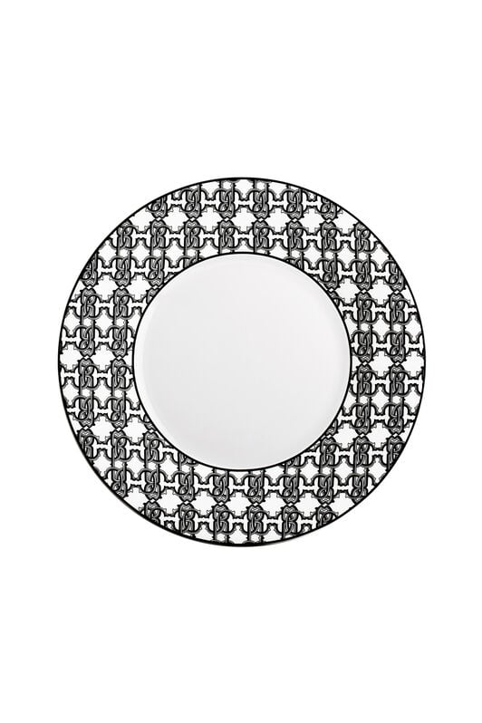 HO Monogram Black 2 Dinner Plates Set HO Monogram Black 2 Dinner Plates Set RALA12-IA017