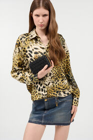 RC Clutch With Rhinestones And Tigers Black UKB014-PZE10