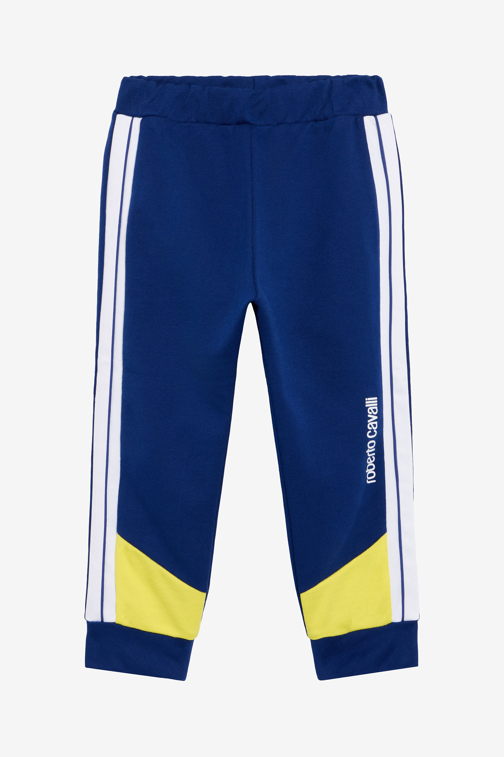JU Blue Color-Block Jogging Trousers JU Blue Color-Block Jogging Trousers BLUE/YELLOW TJT246-CF050