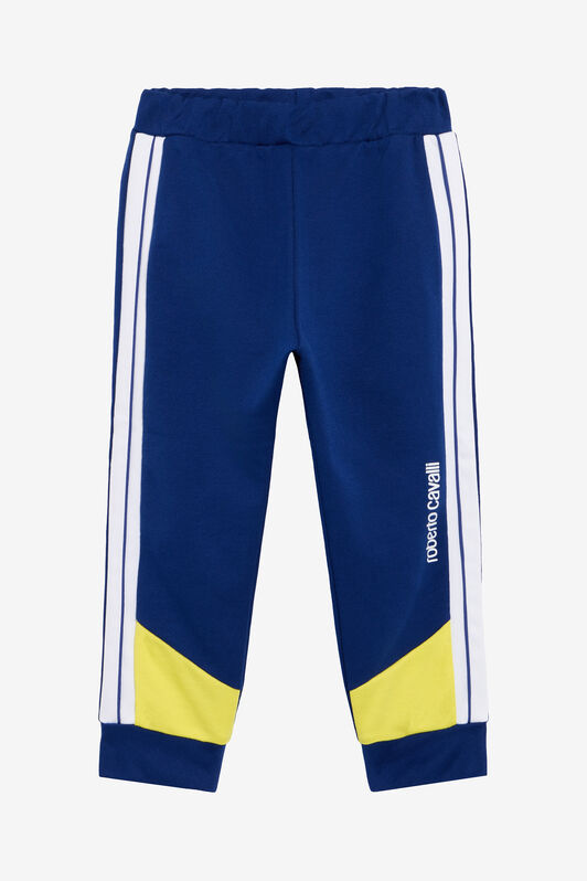 JU Blue Color-Block Jogging Trousers JU Blue Color-Block Jogging Trousers BLUE/YELLOW TJT246-CF050