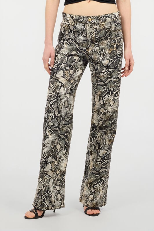 JC Pants With Python Print JC Pants With Python Print Light brown UFJ015-UF142