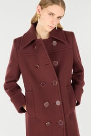 RC Double-Breasted Wool Coat Purple TWT502-GA061