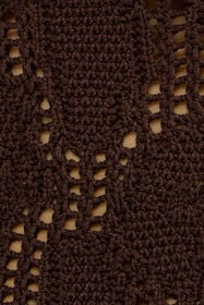 RC Crochet-Effect Top with Straps CHOCOLATE VKM613-MAC01
