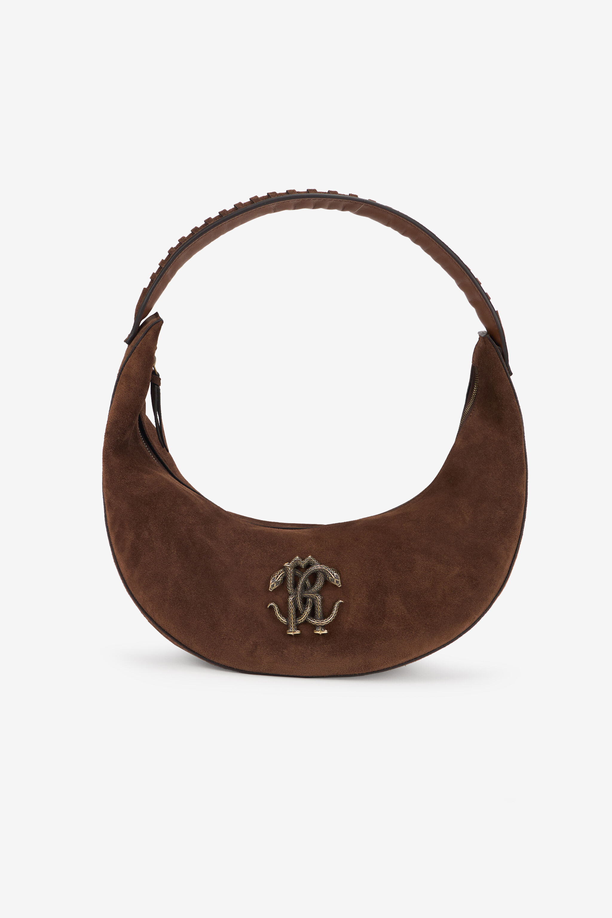 RC Brown Soft Shoulder Bag With RC Monogram RC Brown Soft Shoulder Bag With RC Monogram CHOCOLATE TOB00B-PZ563