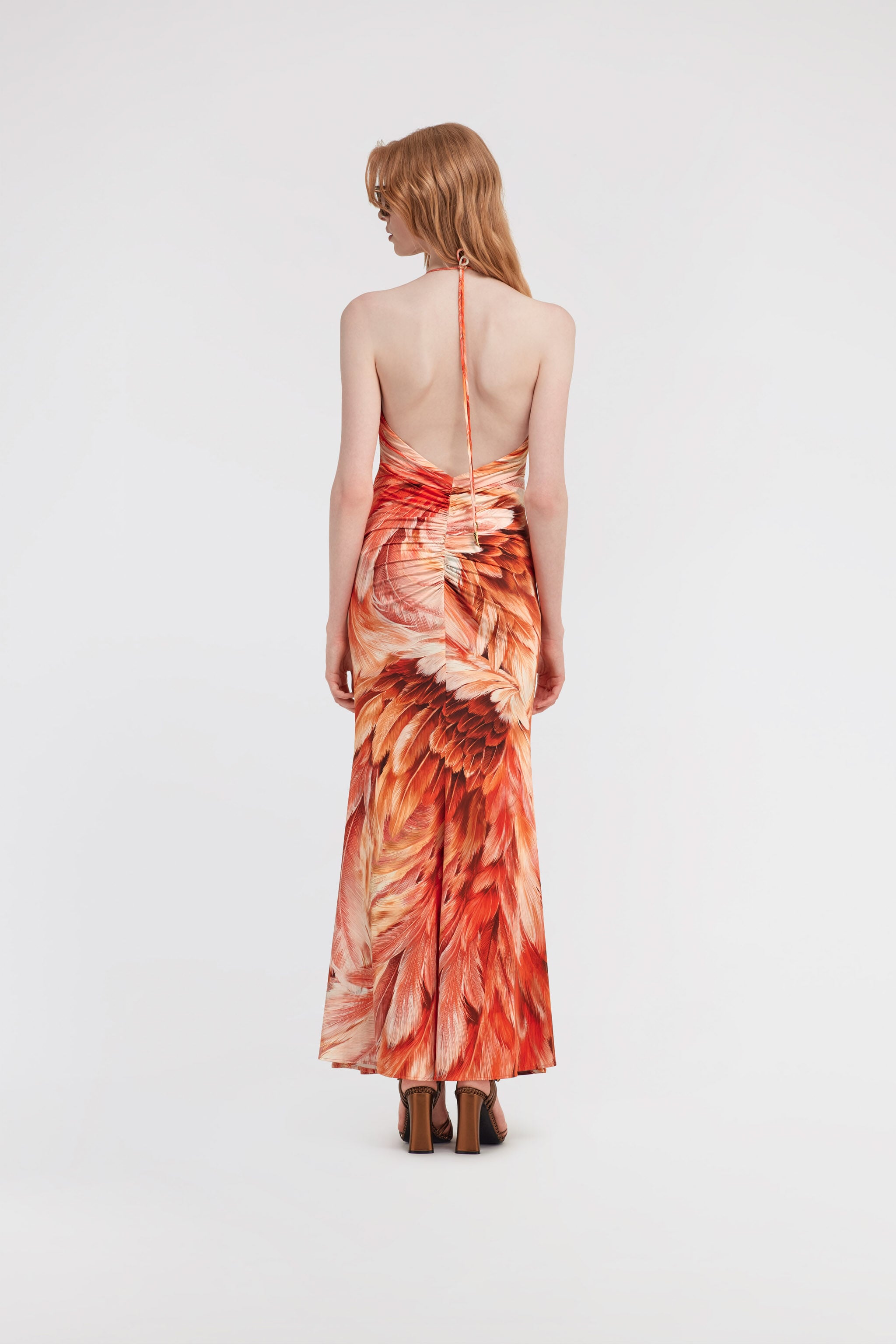 RC Plumange Print Maxi Dress RC Plumange Print Maxi Dress Orange SWT153-LNL71