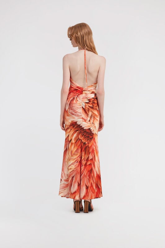 RC Plumange Print Maxi Dress RC Plumange Print Maxi Dress Orange SWT153-LNL71