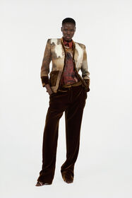 RC Red Silk Shirt With Marble Print RC Red Silk Shirt With Marble Print Red VWT702-OZQ74