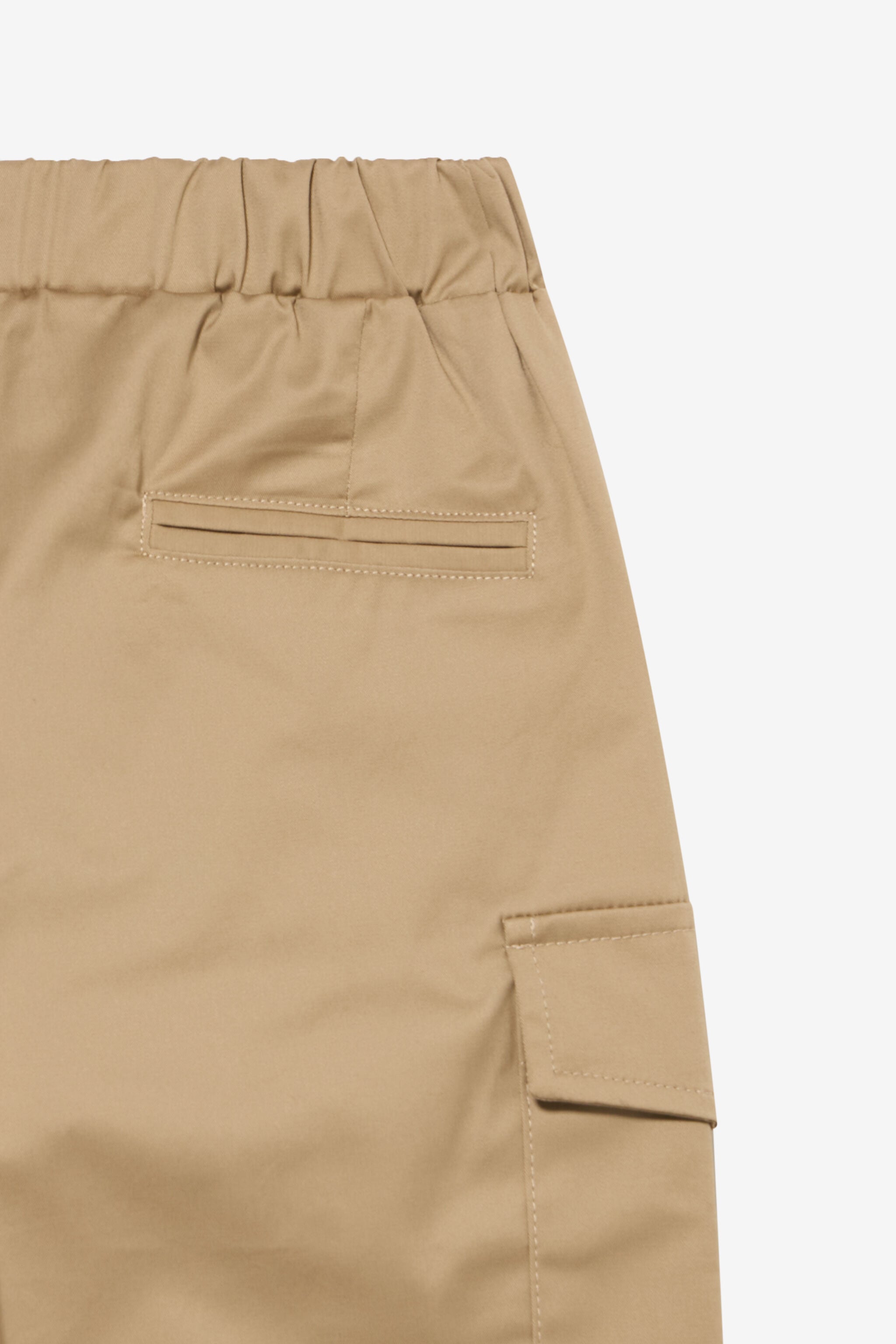 JU Beige Cargo Pants With Elasticated Waist JU Beige Cargo Pants With Elasticated Waist BEIG.MARZ. XJT22C-CE035