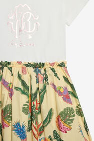 JU Tropicana Print Dress MILKY WHITE/YELLOW WJT10C-JD001