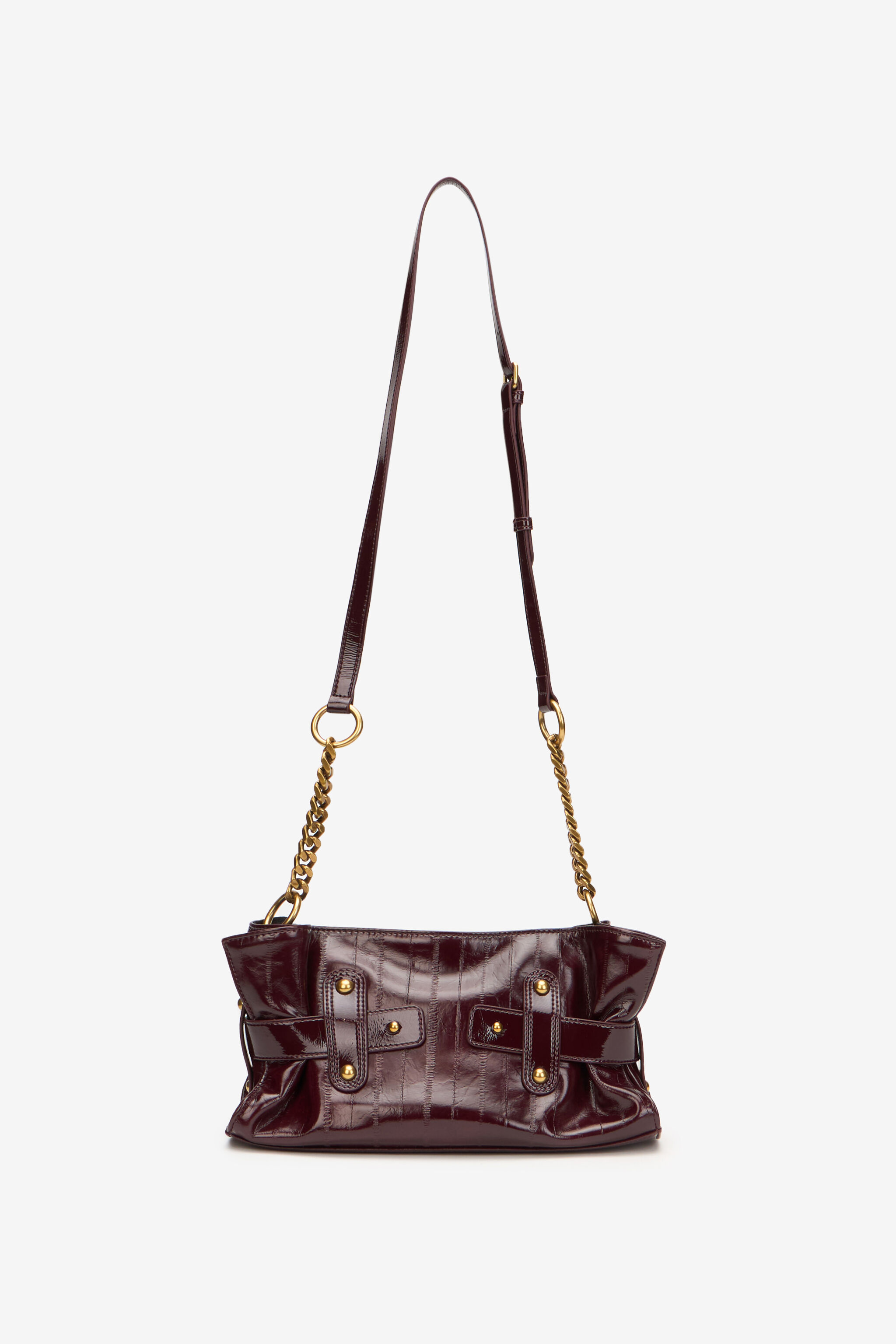 JC Shoulder Bag with Snake Detail JC Shoulder Bag with Snake Detail CORDOVAN XFB031-XF467