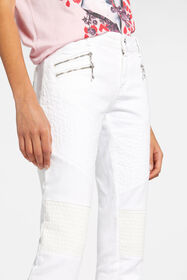 JC Just Cavalli Panelled Straight-Leg Jeans White GKLSCX-ISEER