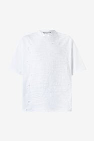 RC Camiseta con textura motivo cebra Blanco URT62N-JD060