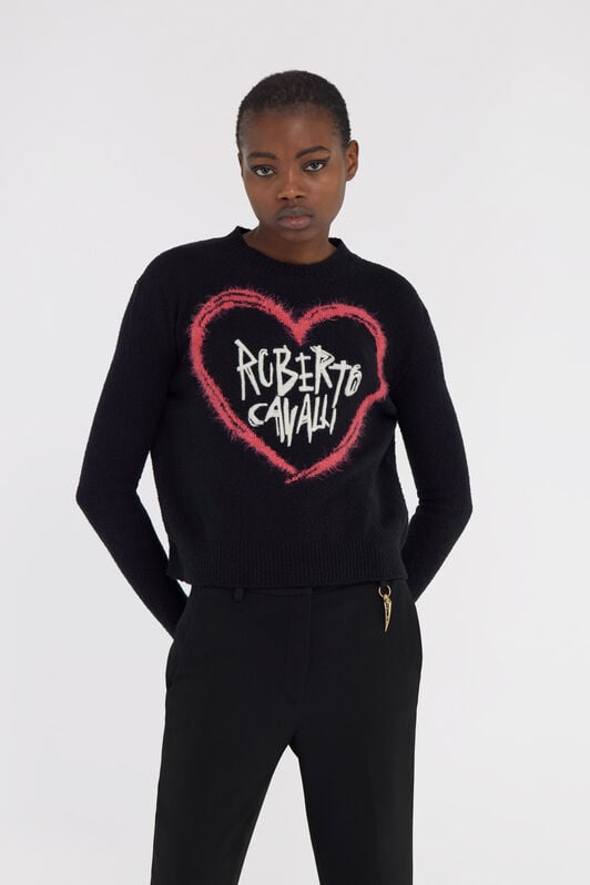 RC Sweater With Heart Logo RC Sweater With Heart Logo Black SKM604-MQ028