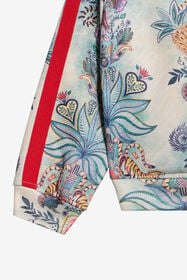 JC Hooded Sweatshirt Tropical Garden Print TROPICAL GARDEN WFT68W-2O003