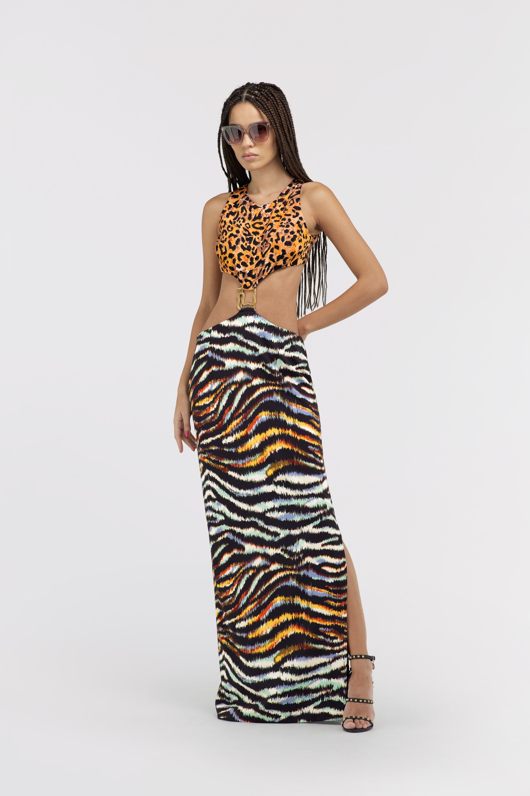 JC Just Cavalli dress JC Just Cavalli dress Light blue/Black SFT160-SF023
