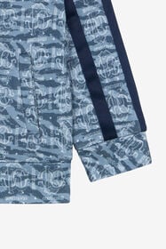 JU Monogram RC Print Zip-Up Sweatshirt LIGHT BLUE/DARK BLUE UJT68E-5OO44