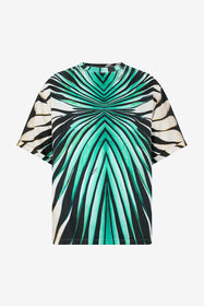 RC T-Shirt En Soie Mélangée À Imprimé Ray Of Sea Bleu clair TRT62A-4QM76