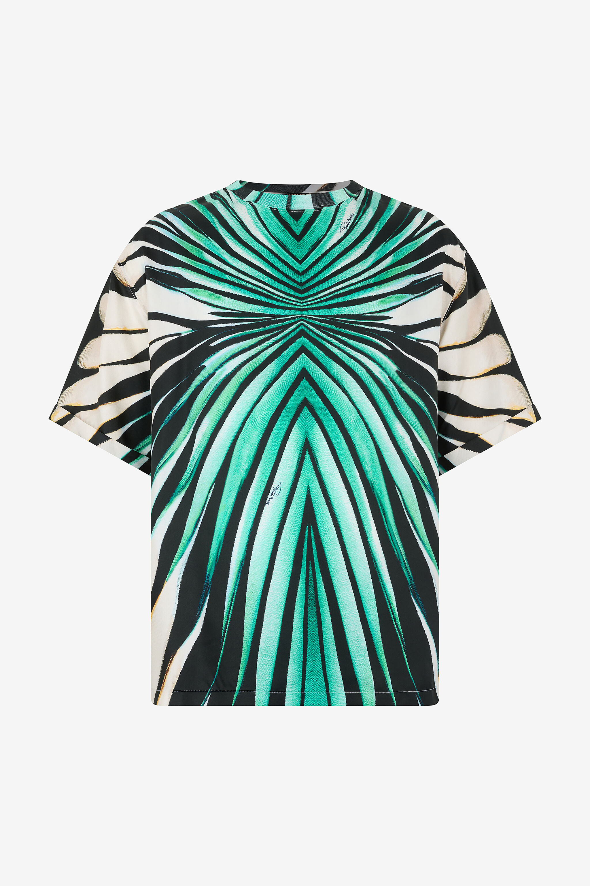 RC T-Shirt En Soie Mélangée À Imprimé Ray Of Sea Bleu clair TRT62A-4QM76