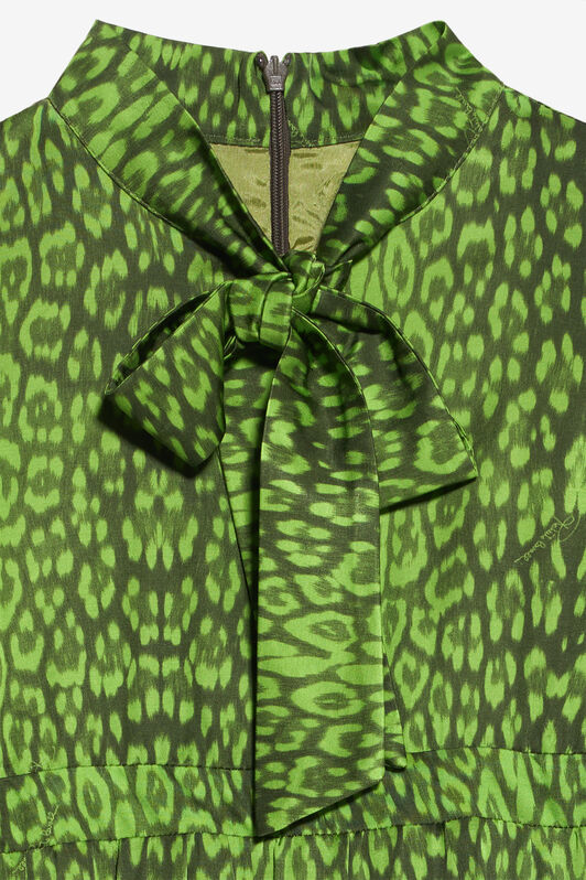 JU Grünes Kleid mit Jaguar-Print GREEN XJT11B-FXS71
