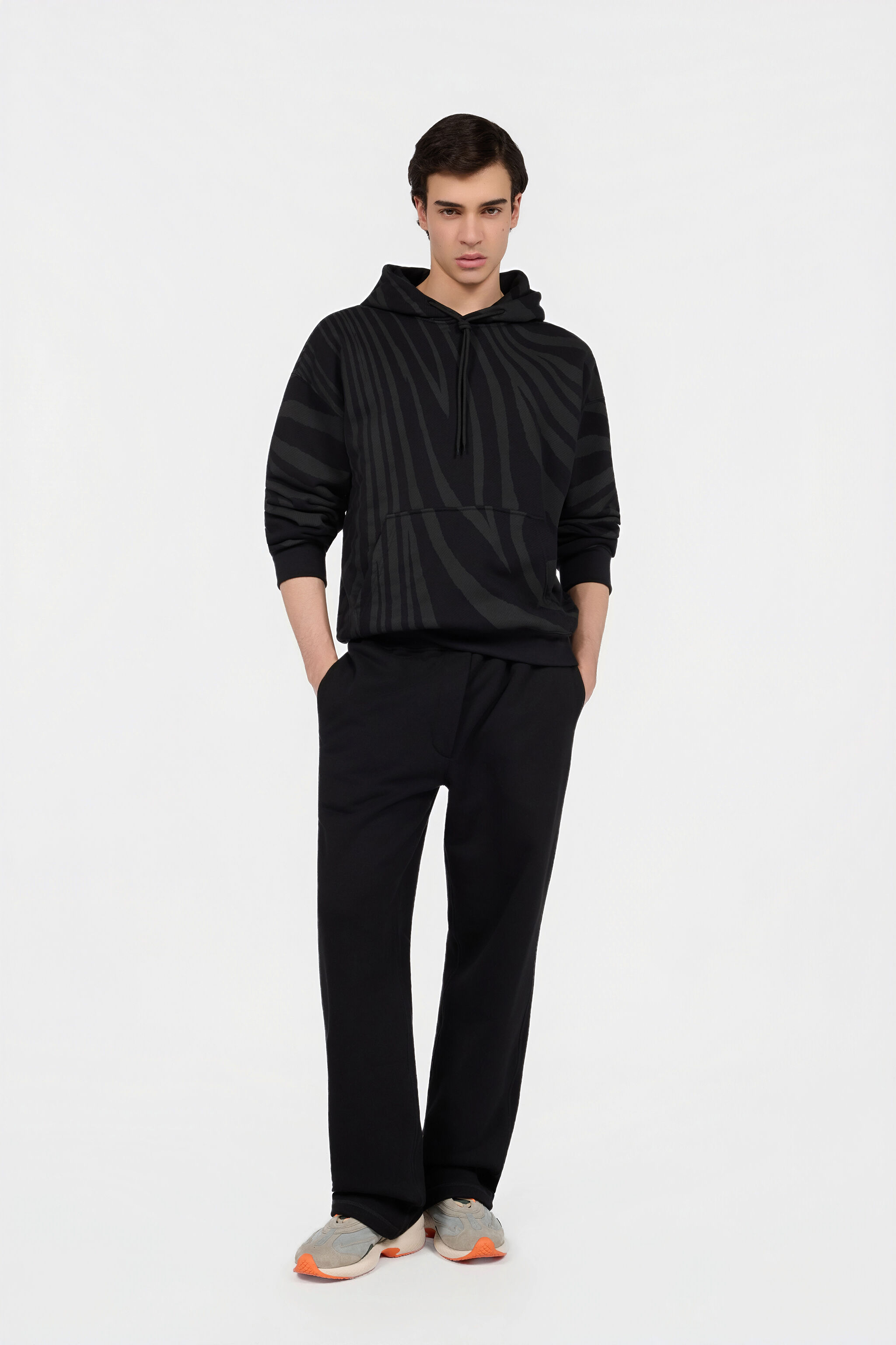 RC Sudadera Estampado Zebra BLACK XNT69A-FOT26