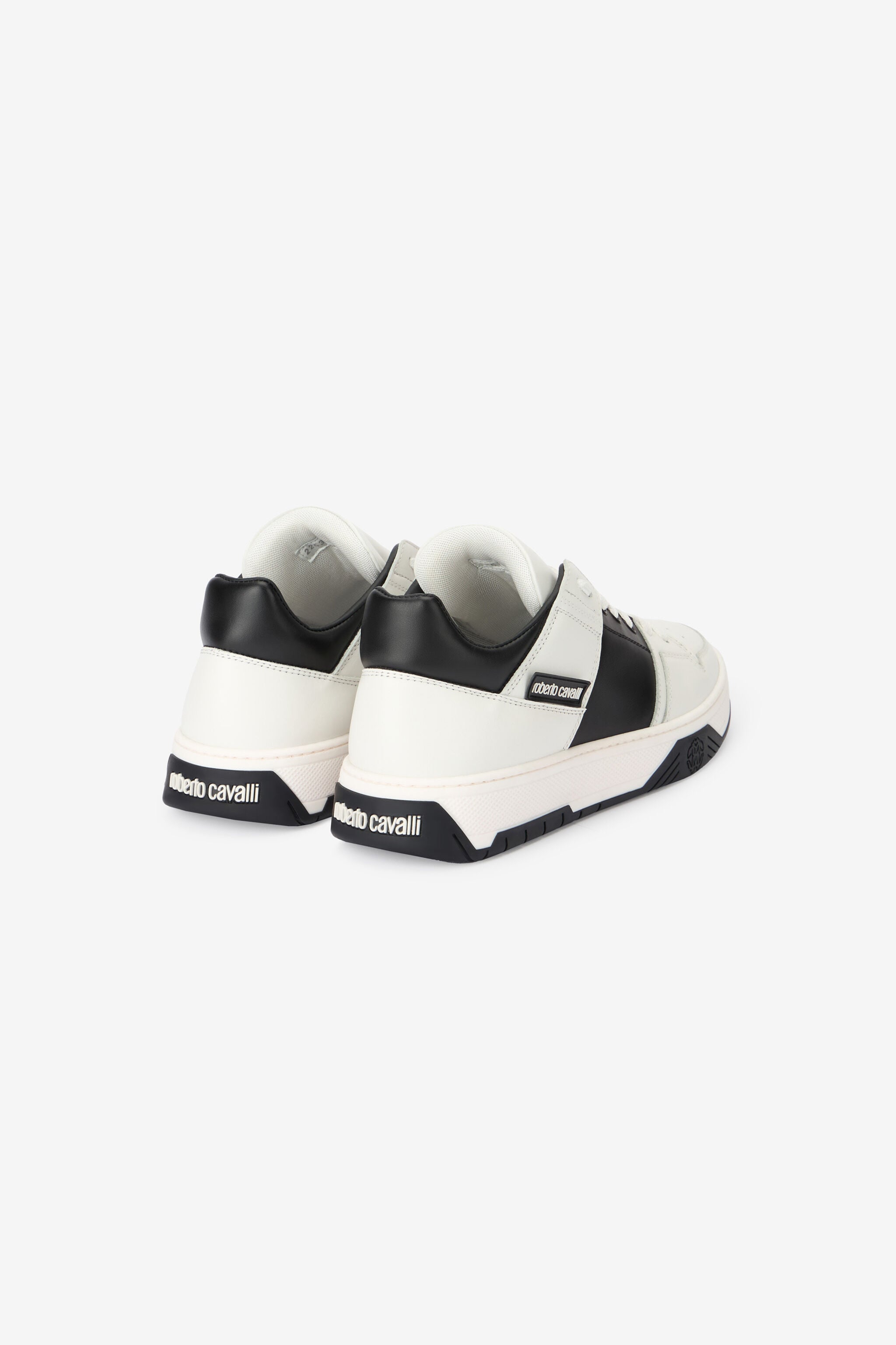 RC Bicolour low-top sneakers with logo Black/White SRS046-PZA90