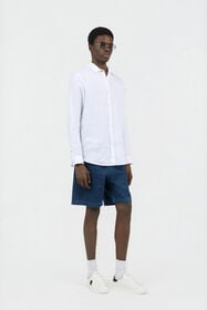RC Camicia Bianca In Lino WHITE SOT70M-LG032