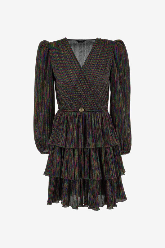 JC Midi Dress with Flounces JC Midi Dress with Flounces BLACK RKT958-RK467