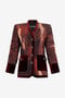 RC Jacke In Rot Aus Seide Mit Print Marmor RC Jacke In Rot Aus Seide Mit Print Marmor Rot VWR407-OZQ74