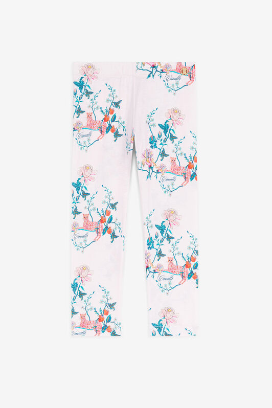 JU Leggings con stampe floreale e Leopard Rosa RJT237-5OG85