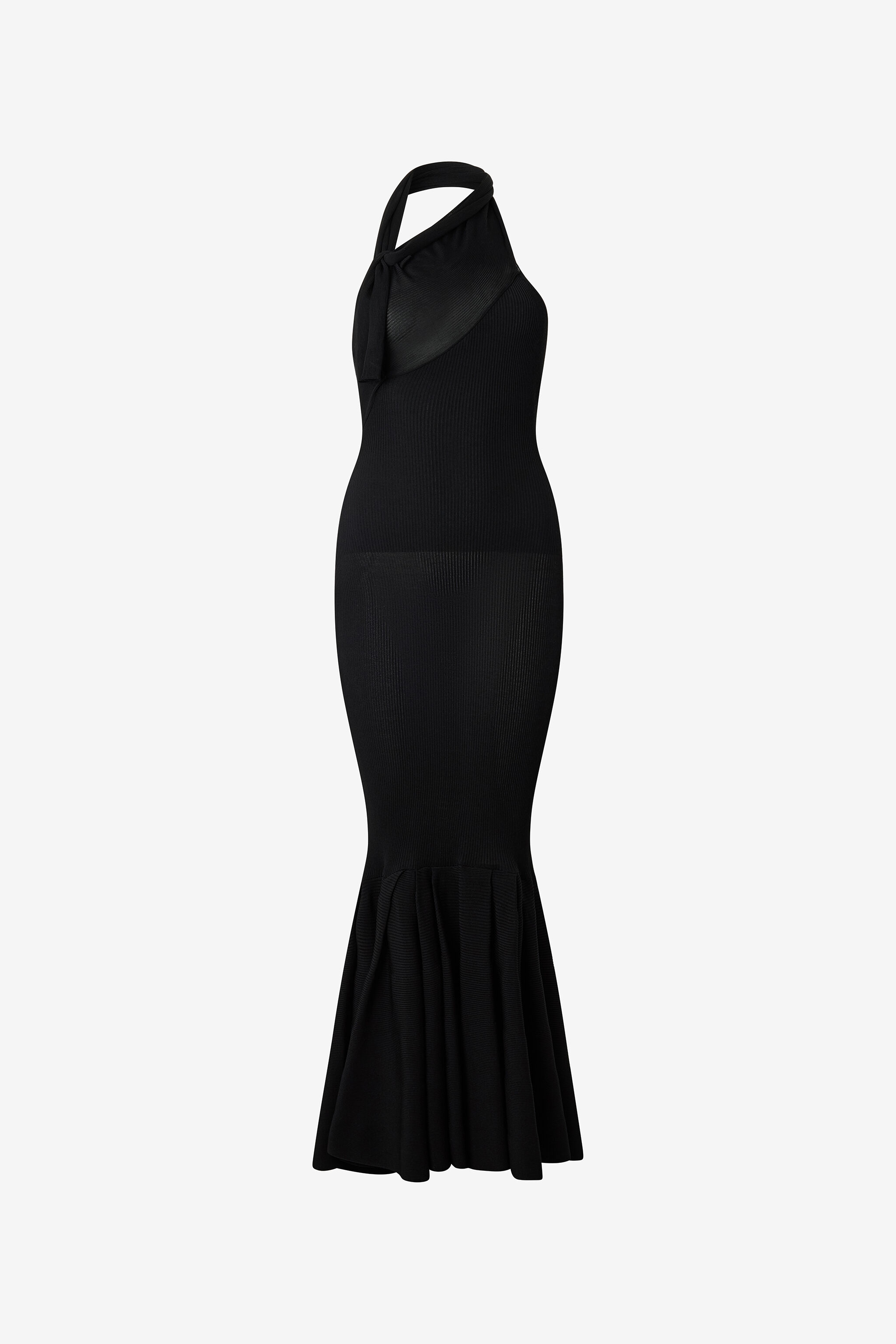 RC Long Black Ribbed Dress RC Long Black Ribbed Dress Black VWM109-MH014