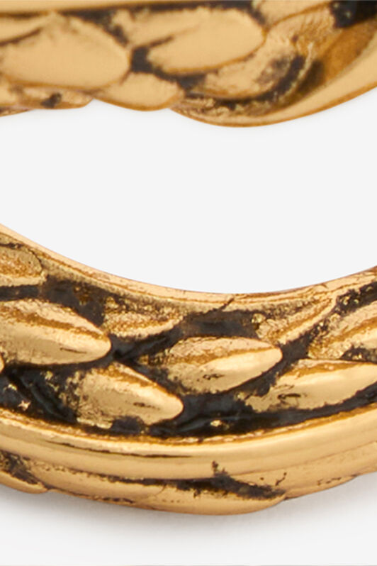 RC Anillo en oro envejecido y negro con diseño de serpiente y rombo RC Anillo en oro envejecido y negro con diseño de serpiente y rombo OLD GOLD/BLACK WWG006-AM061