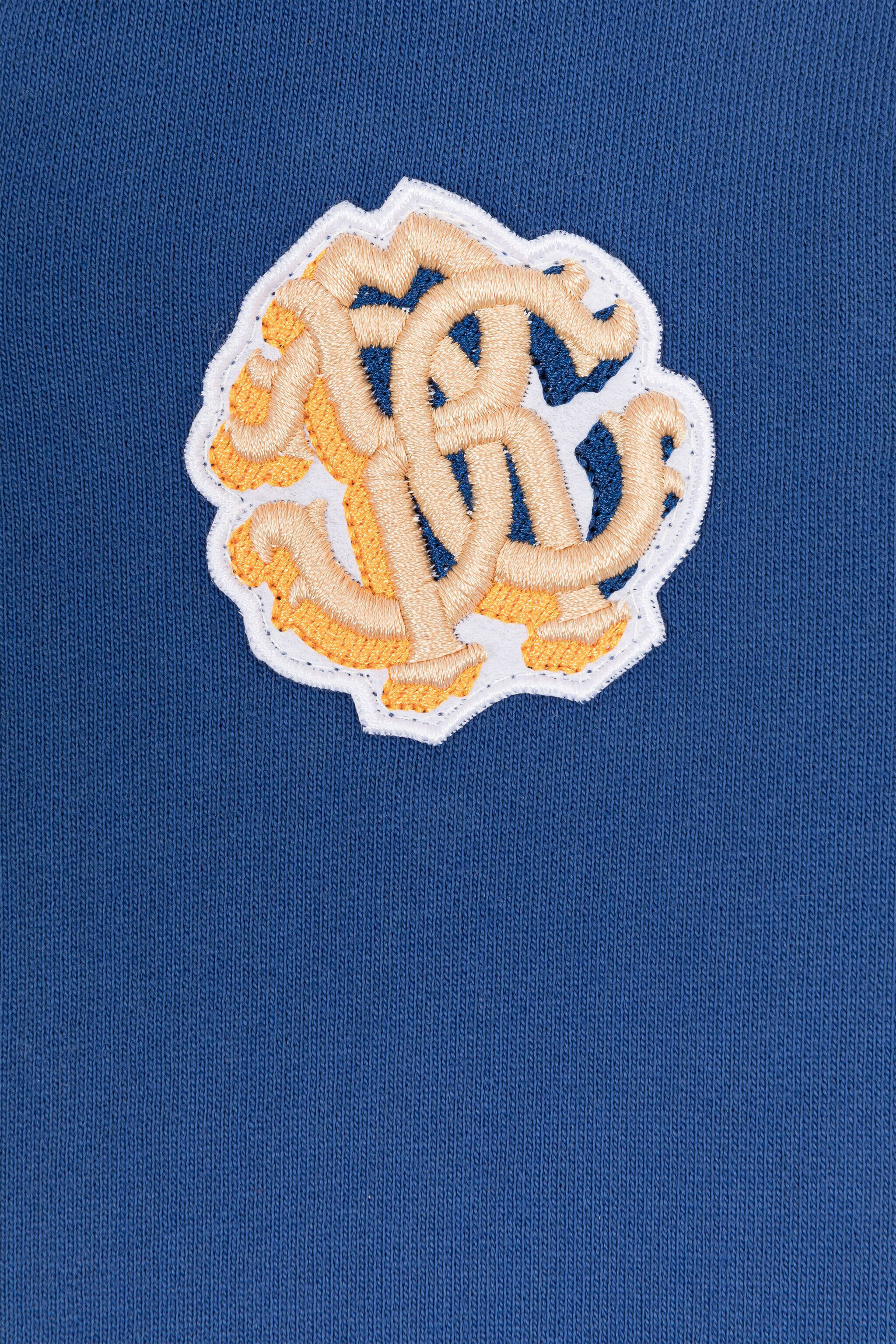JU Hoodie aus Baumwolle mit RC-Monogramm JU Hoodie aus Baumwolle mit RC-Monogramm Blau RJT90F-CF050