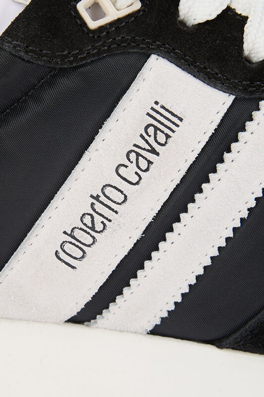 RC Black Running Shoes With Snake-Print Detail BLACK/WHITE QOS00F-PZA81