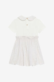 JU Elegant cotton dress MILKY WHITE/AVORY VJT103-JD001