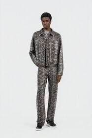 RC Veste En Denim Imprimé Python PYTHON DARK GREY SOJ40B-DL011