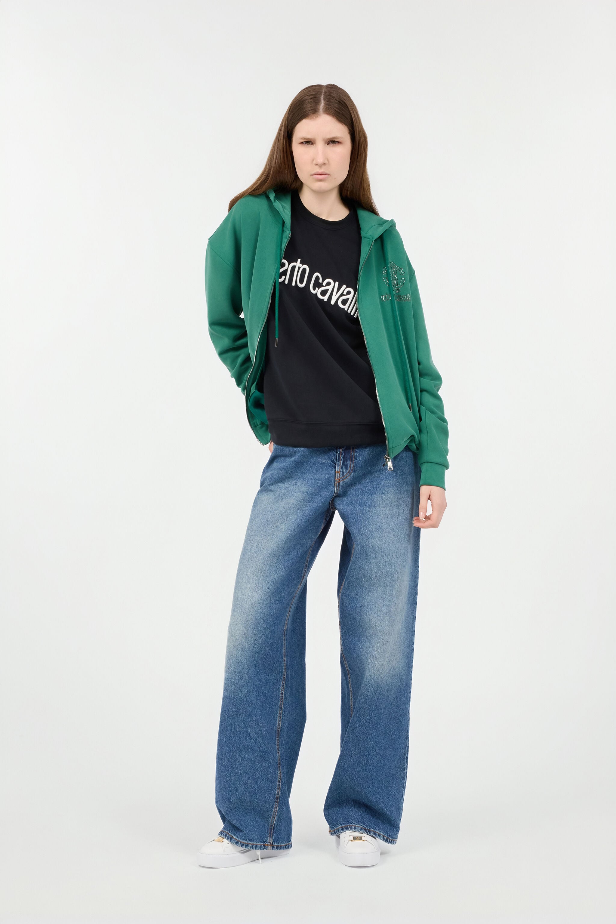 RC Green Hoodie Sweatshirt with RC Monogram Logo RC Green Hoodie Sweatshirt with RC Monogram Logo GREEN POT69C-CF054