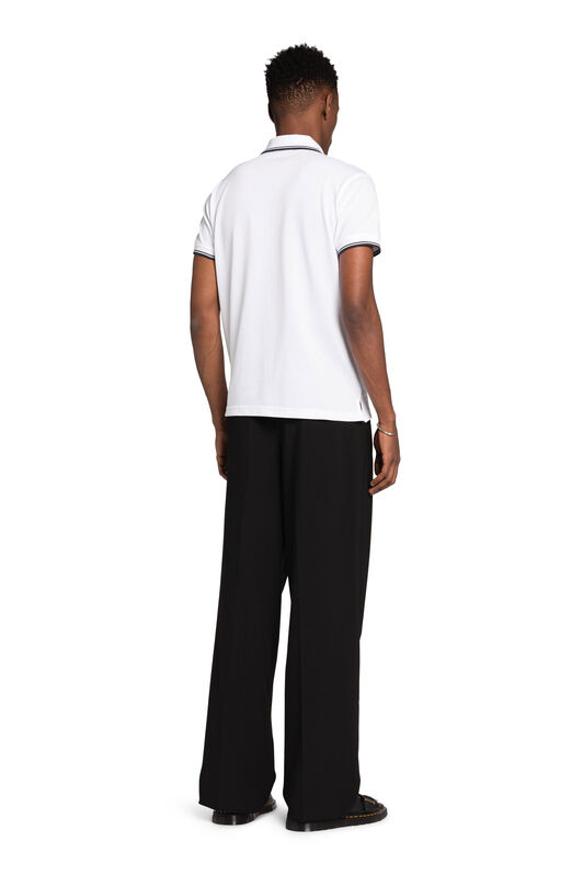 RC RC Monogram-Embroidered Polo Shirt Weiß KOT60A-KB017