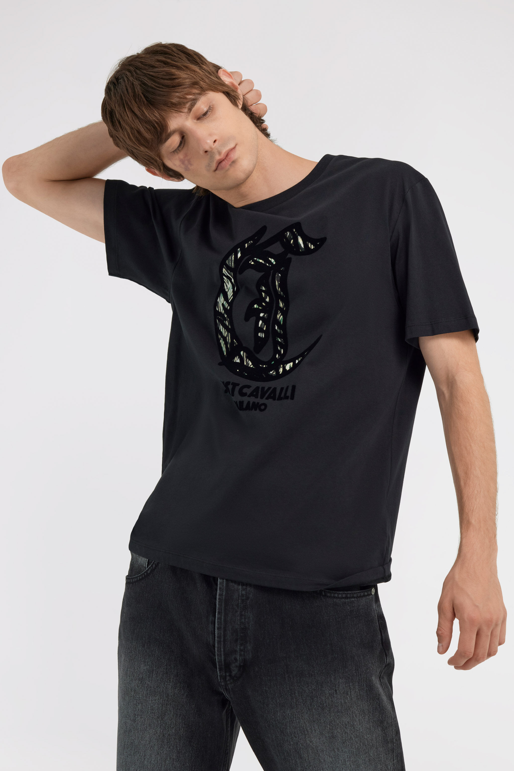 JC Just Cavalli T-shirt JC Just Cavalli T-shirt Noir TFT037-TF054