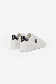 RC White Sneakers With Metallic Crest WHITE TOS00M-PZC15