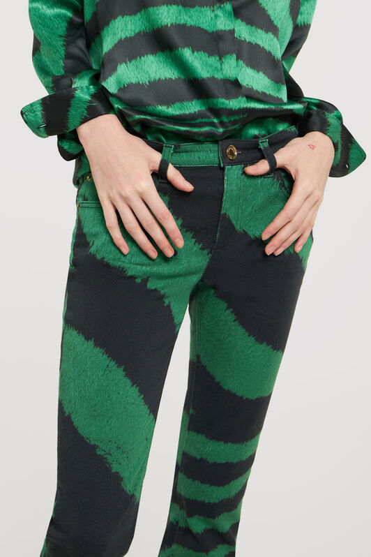 RC Skinny fit jeans with Zebra Tribute print Green UWJ232-DAP26