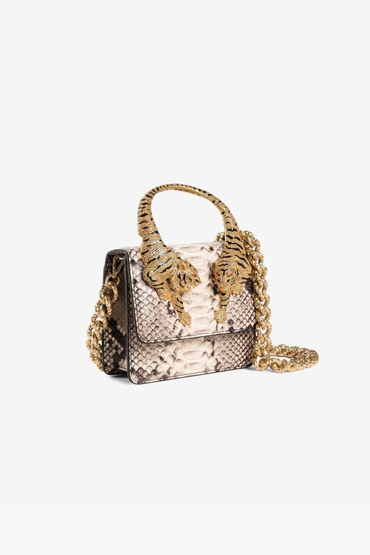 RC Small Roar Crystal-Embellished Shoulder Bag RC Small Roar Crystal-Embellished Shoulder Bag Light Brown QKB025-PR007