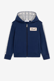 JU Felpa con cappuccio Blu scuro PJT909-CF050