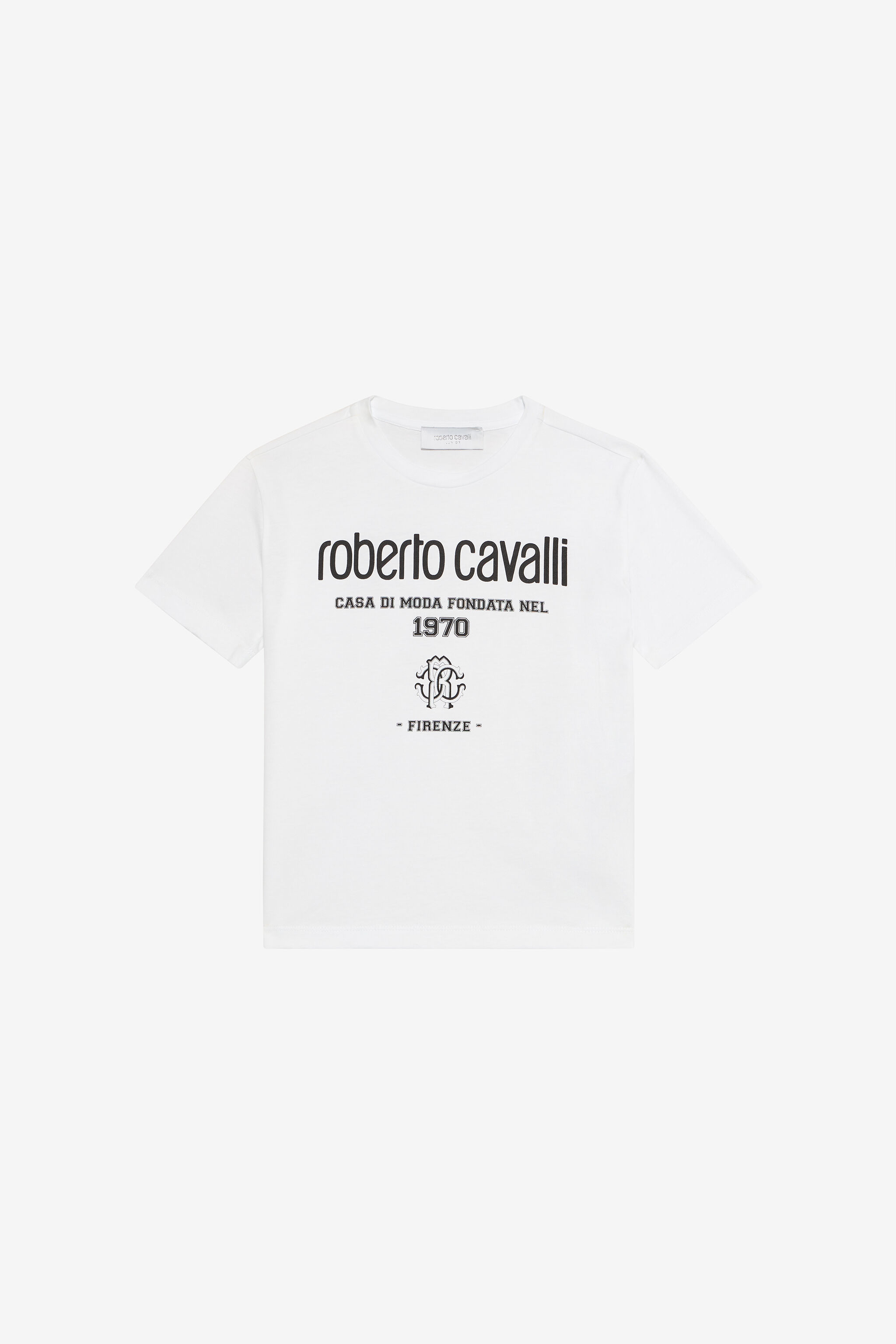 JU T-shirt en coton imprimé JU T-shirt en coton imprimé OPTICAL WHITE VJT60A-JD001