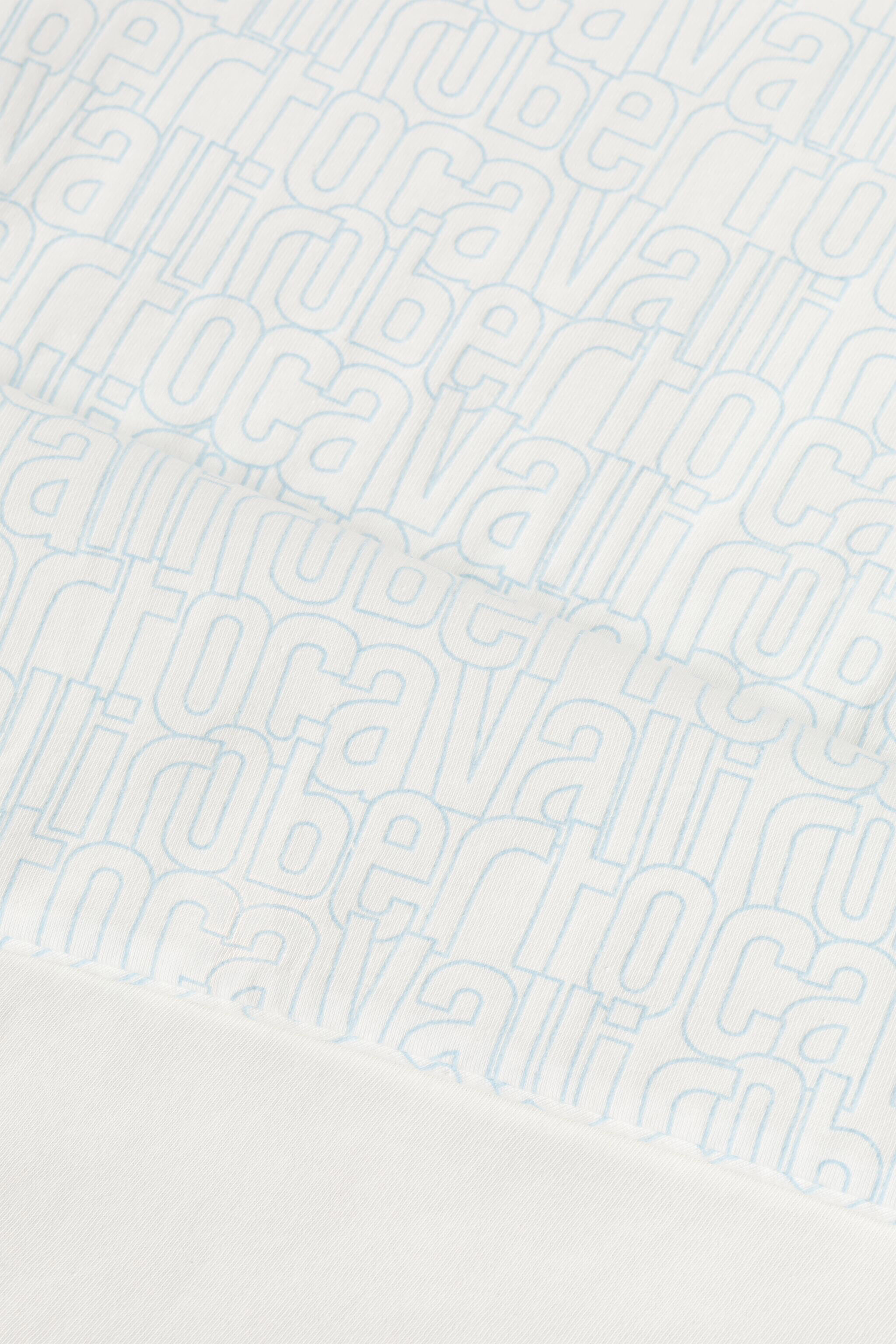 JU Couverture de bébé à imprimé logos JU Couverture de bébé à imprimé logos Bleu clair RJT80S-JFH87